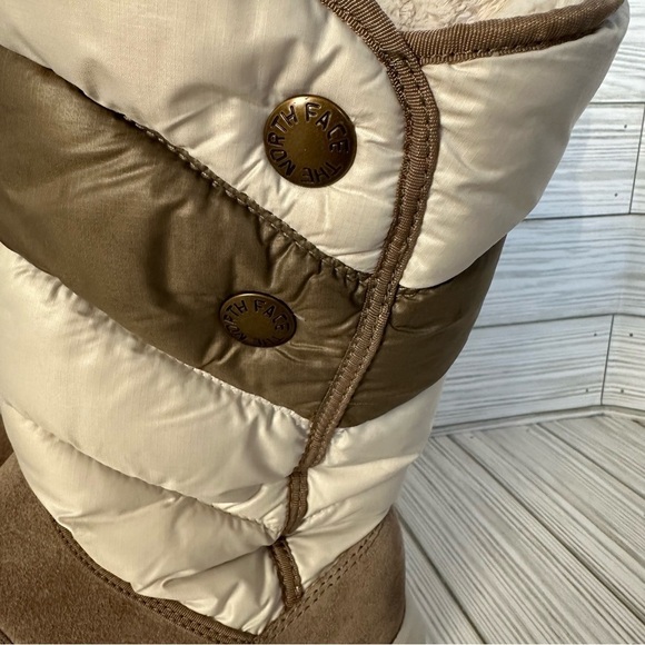 The North Face Thermoball Roll Down Pull On Winter Boots Leather Womens - Picture 4 of 11